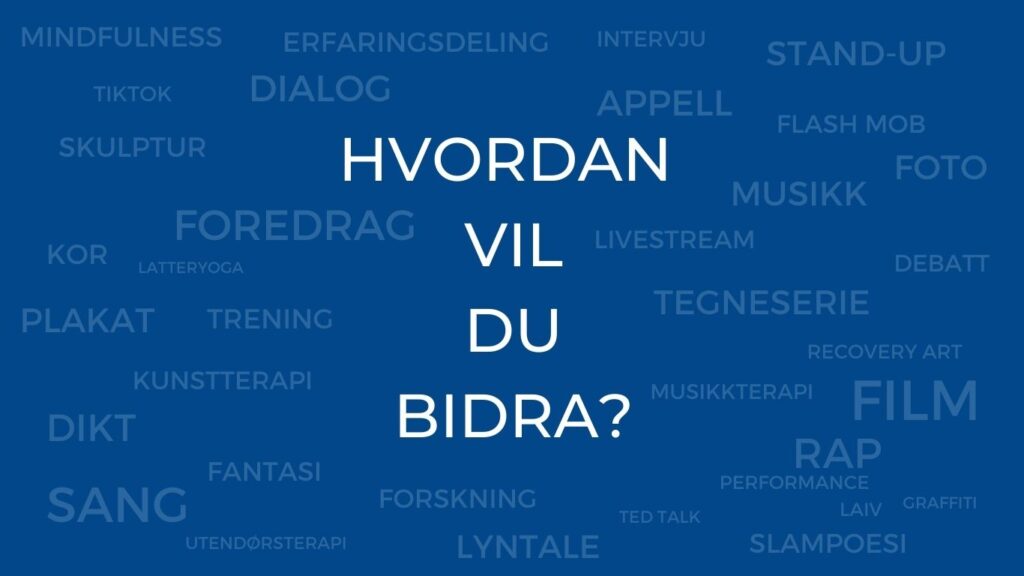 Tekstplakat: Hvordan vil du bidra?